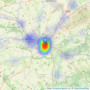 Myddelton & Major - Salisbury listings heatmap