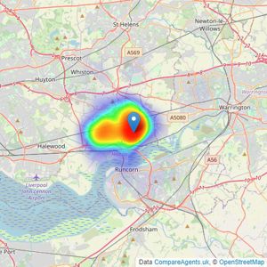 Myler Estates - Widnes listings heatmap