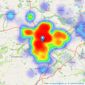 Myrings Estate Agents - Harrogate listings heatmap