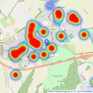 Nash Partnership - Tring listings heatmap