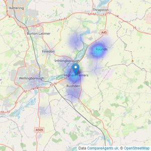 Natasha Bryony The Estate Agent - Higham Ferrers listings heatmap