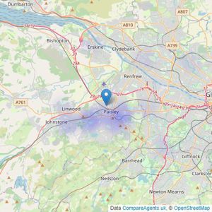 National Property - Paisley listings heatmap