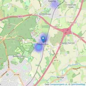 Neil King - Theydon Bois listings heatmap