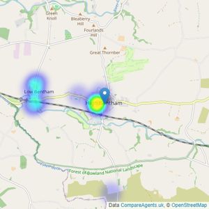 Neil Wright Associates - High Bentham listings heatmap