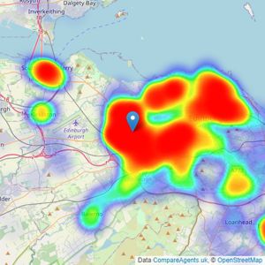 Neilsons Solicitors and Estate Agents - Edinburgh listings heatmap