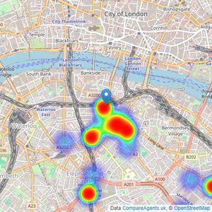 Nelsons - London listings heatmap