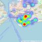 Nesbits - Southsea listings heatmap