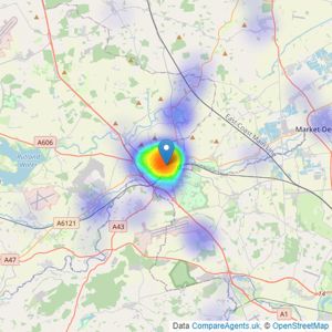 Nest Estates - Stamford listings heatmap