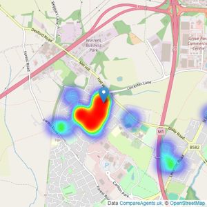 Nestegg Properties - Enderby listings heatmap