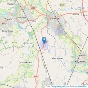 New Adventure Homes - Middlewich listings heatmap