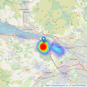 NEW DOOR - Bishopton listings heatmap