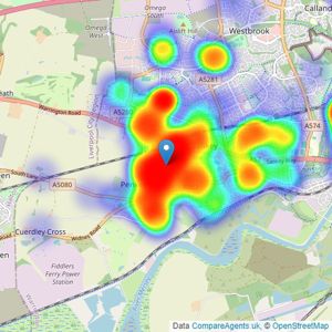 New Way Homes - Penketh listings heatmap