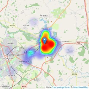 Newby James Ltd - Knaresborough listings heatmap