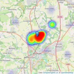 Newfield Estates - Durham listings heatmap