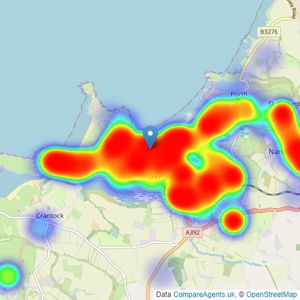 Newquay Property Centre - Newquay listings heatmap