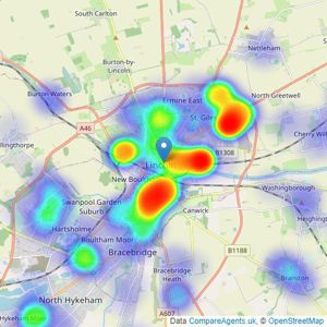 Newton Fallowell - Lincoln listings heatmap