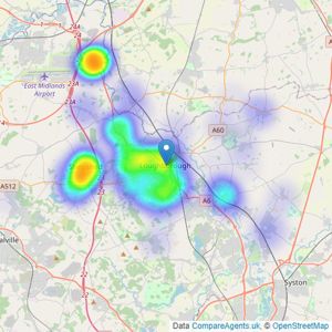 Newton Fallowell - Loughborough listings heatmap