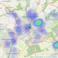 Newton Fallowell - Mansfield listings heatmap