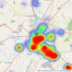 Newton Fallowell - Newark listings heatmap