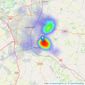 Newton Fallowell - Oadby listings heatmap