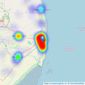 Newton Fallowell - Skegness listings heatmap