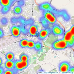 Newton Fallowell - Swadlincote listings heatmap