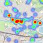 Nicholas Estate Agents - Caversham listings heatmap