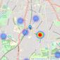 Nicholas George Ltd - Moseley listings heatmap