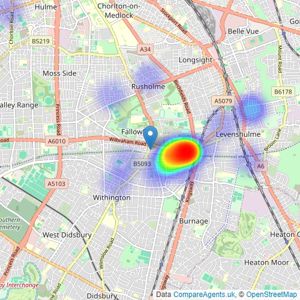 Nicholas Humphreys - Manchester listings heatmap