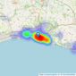 Nicholas James - Hove listings heatmap