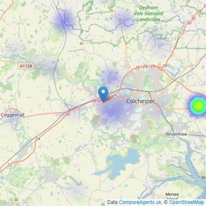 Nicholas Percival - Colchester listings heatmap