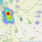 Nicholsons - Retford listings heatmap