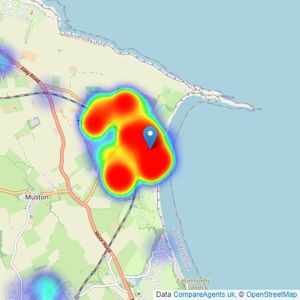 Nicholsons Yorkshire Coast Estate Agents - Filey listings heatmap