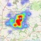 Nick Griffith Estate Agents - Cheltenham listings heatmap