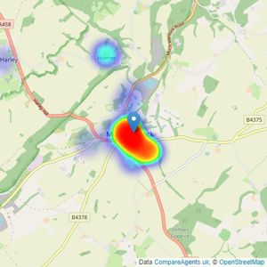 Nick Tart - Much Wenlock listings heatmap