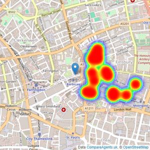 Nicola Lee Limited - London listings heatmap