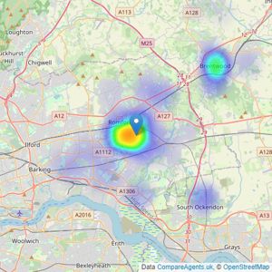 Noble Residential - Hornchurch listings heatmap