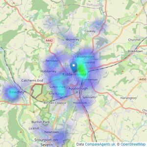 Nock Deighton - Covering Worcestershire listings heatmap