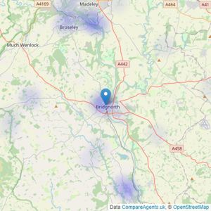 Nock Deighton - Land and New Homes, Bridgnorth listings heatmap