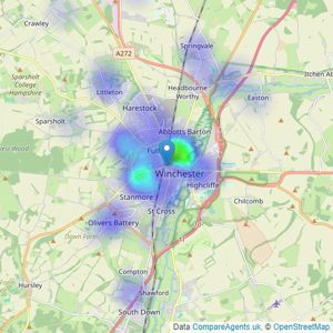 Nony Kerr-Smiley powered by Martin & Co - Winchester listings heatmap