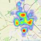 Norgans Estate Agents - Hitchin listings heatmap