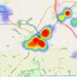 Norman F. Brown - Bedale listings heatmap