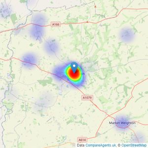 North Residential - Pocklington listings heatmap