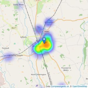 Northallerton Estate Agency - Northallerton listings heatmap