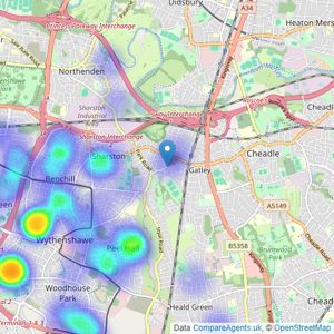 Northern Etchells - Manchester listings heatmap