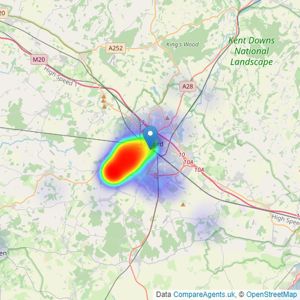 Northwood - Ashford listings heatmap