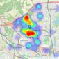 Northwood - Cardiff listings heatmap