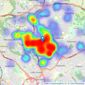 Northwood - Chapel Allerton listings heatmap