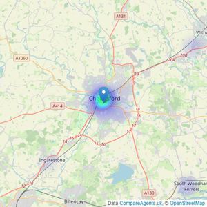 Northwood - Chelmsford listings heatmap