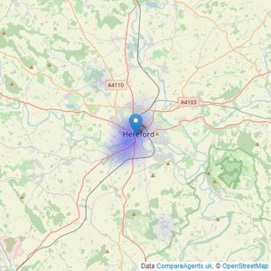 Northwood - Hereford listings heatmap